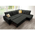 ECKSOFA in Chenille Anthrazit  310/240 cm  - Anthrazit/Schwarz, Design, Textil/Metall (310/240cm) - Xora