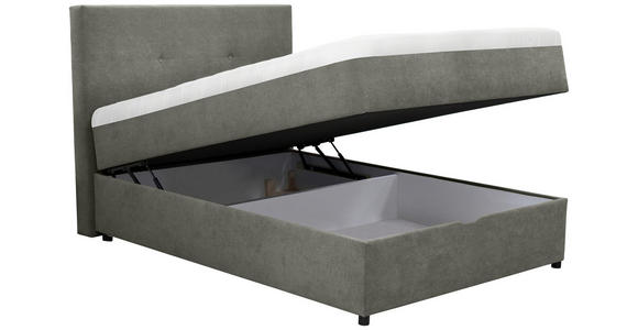 BOXBETT 120/200 cm  in Dunkelgrau  - Dunkelgrau/Schwarz, KONVENTIONELL, Kunststoff/Textil (120/200cm) - Carryhome