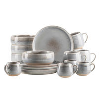 FRÜHSTÜCKSSERVICE Grau, Beige AQUATA 16-teilig 4 Personen  - Beige/Grau, Basics, Keramik - Mäser