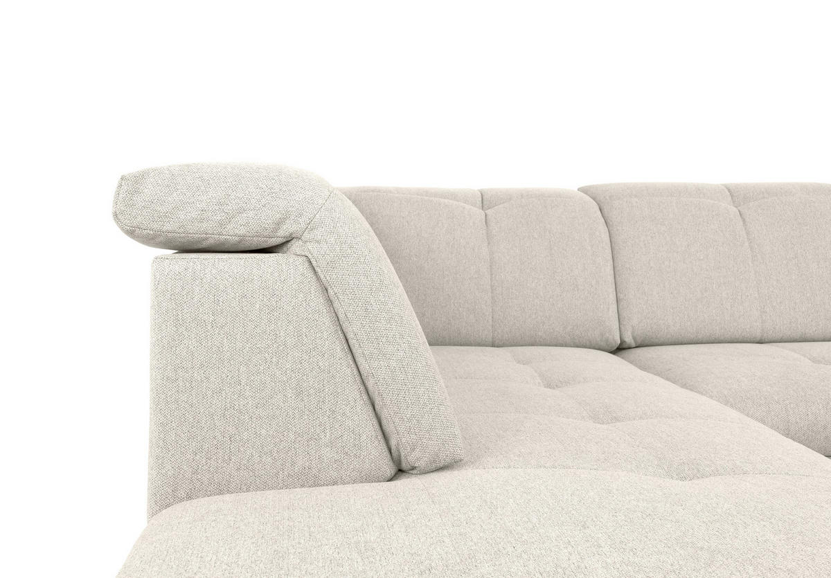 WOHNLANDSCHAFT in Beige  - Beige/Grau, Design, Textil/Metall (215/328/173cm) - MID.YOU