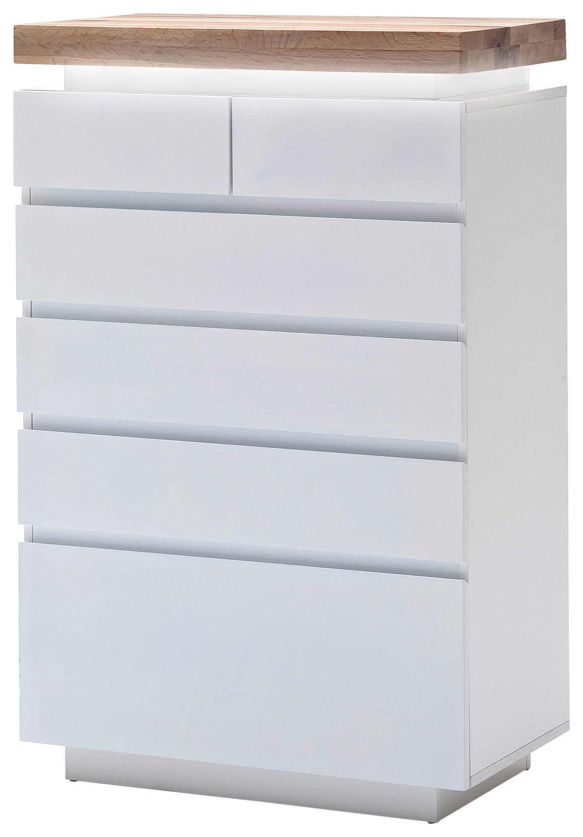 BYRÅ 73/114/40 cm  - vit/ekfärgad, Design, trämaterial/trä (73/114/40cm)
