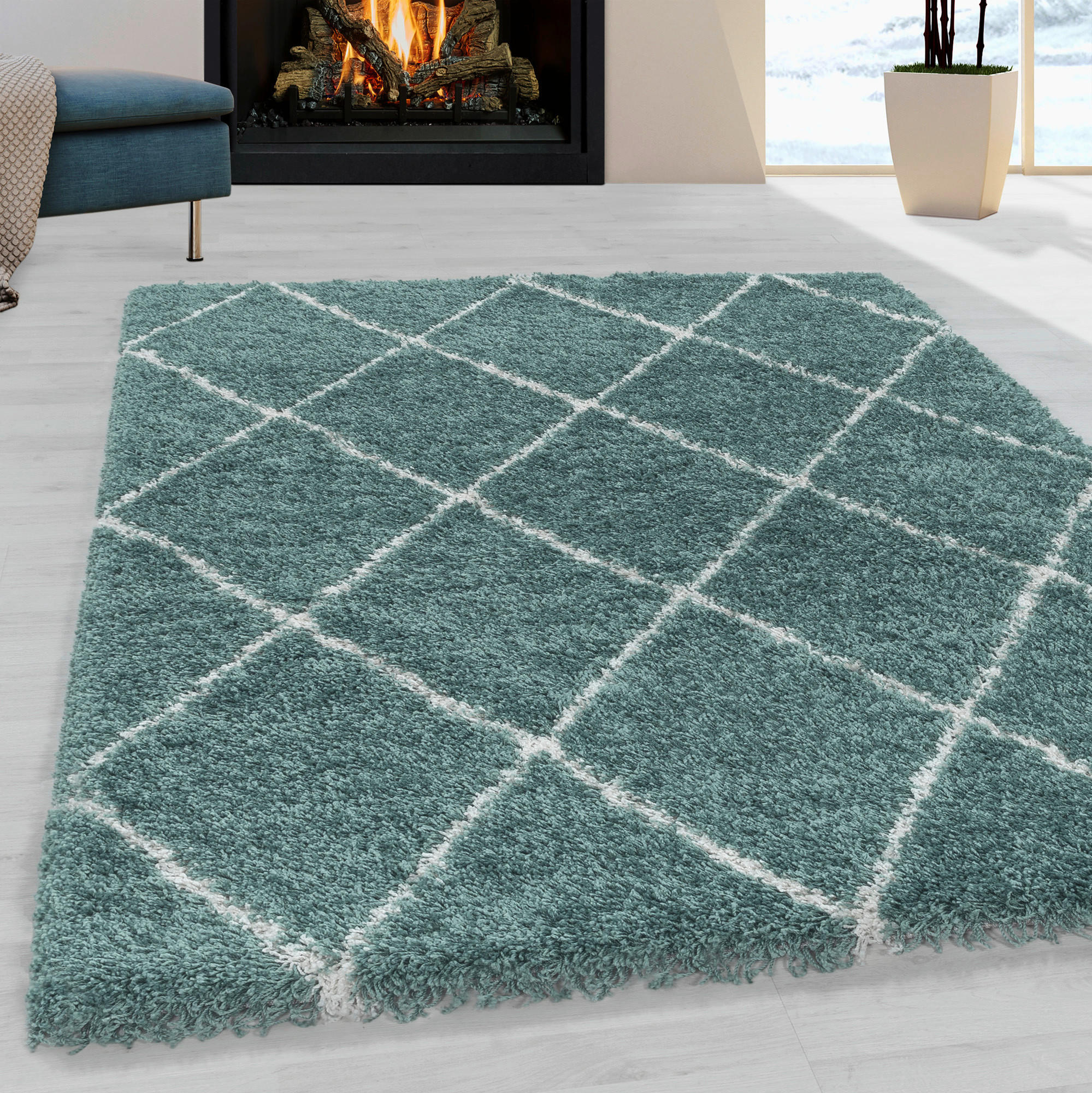 RYAMATTA 140/200 cm Alvor 3401 blau  - blå, Basics, textil (140/200cm)
