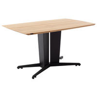 ESSTISCH in Holz 200/100/77 cm   - Wildeiche/Schwarz, Konventionell, Holz/Metall (200/100/77cm) - Linea Natura