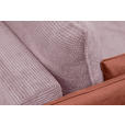 SCHLAFSOFA Cord, Flachgewebe Rosa  - Schwarz/Rosa, KONVENTIONELL, Textil/Metall (223/72/100cm) - Carryhome