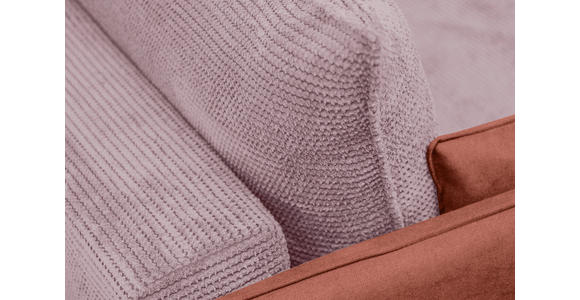 SCHLAFSOFA Cord, Flachgewebe Rosa - Schwarz/Rosa, KONVENTIONELL, Textil/Metall (223/72/100cm) - Carryhome