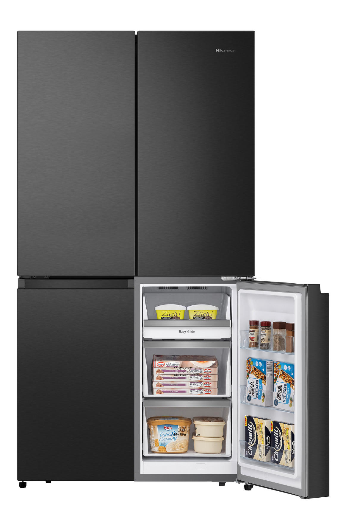 MULTI-DOOR 91,2/178,5/72,5 cm RQ758N4SAFE  - Schwarz, MODERN, Metall (91,2/178,5/72,5cm) - Hisense