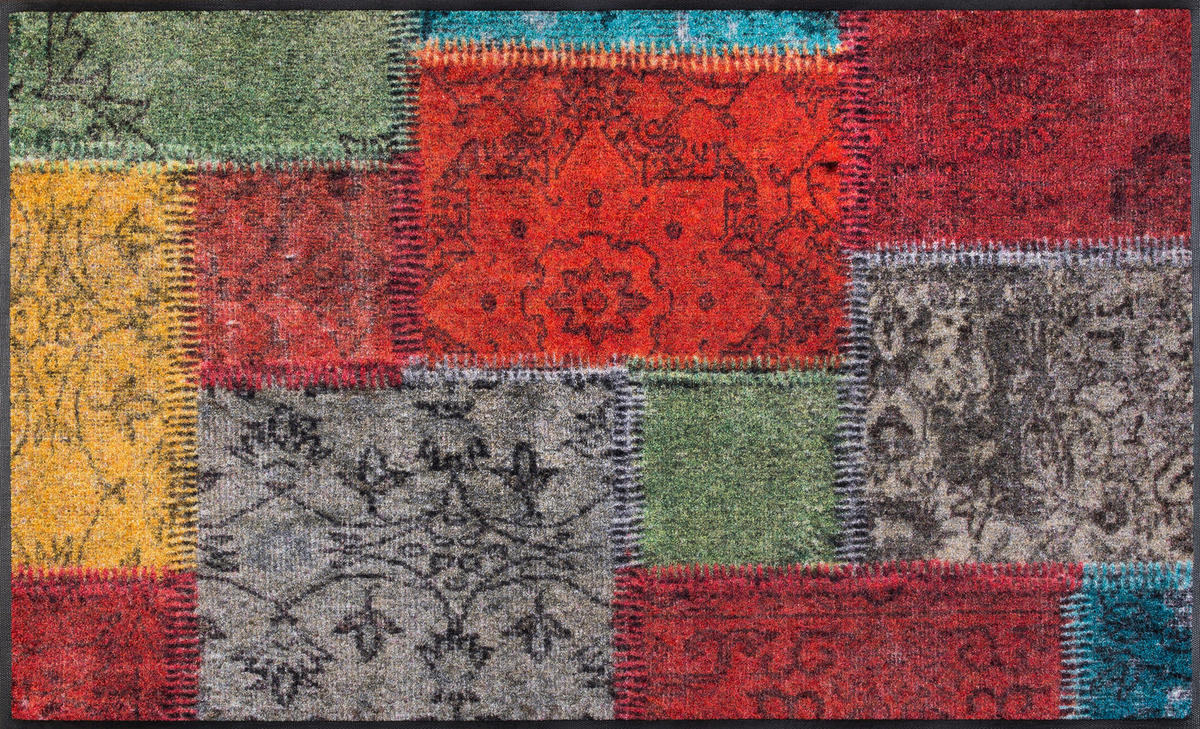 PREDPRAŽNIK  Vintage Patches     75/120 cm    potiskano  večbarvno  - večbarvno, Trend, umetna masa/tekstil (75/120cm) - wash+dry