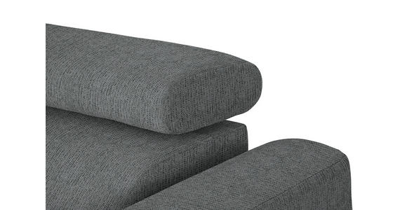 ECKSOFA in Webstoff Dunkelgrau 205/280 cm - Dunkelgrau/Schwarz, Design, Textil/Metall (205/280cm) - Xora