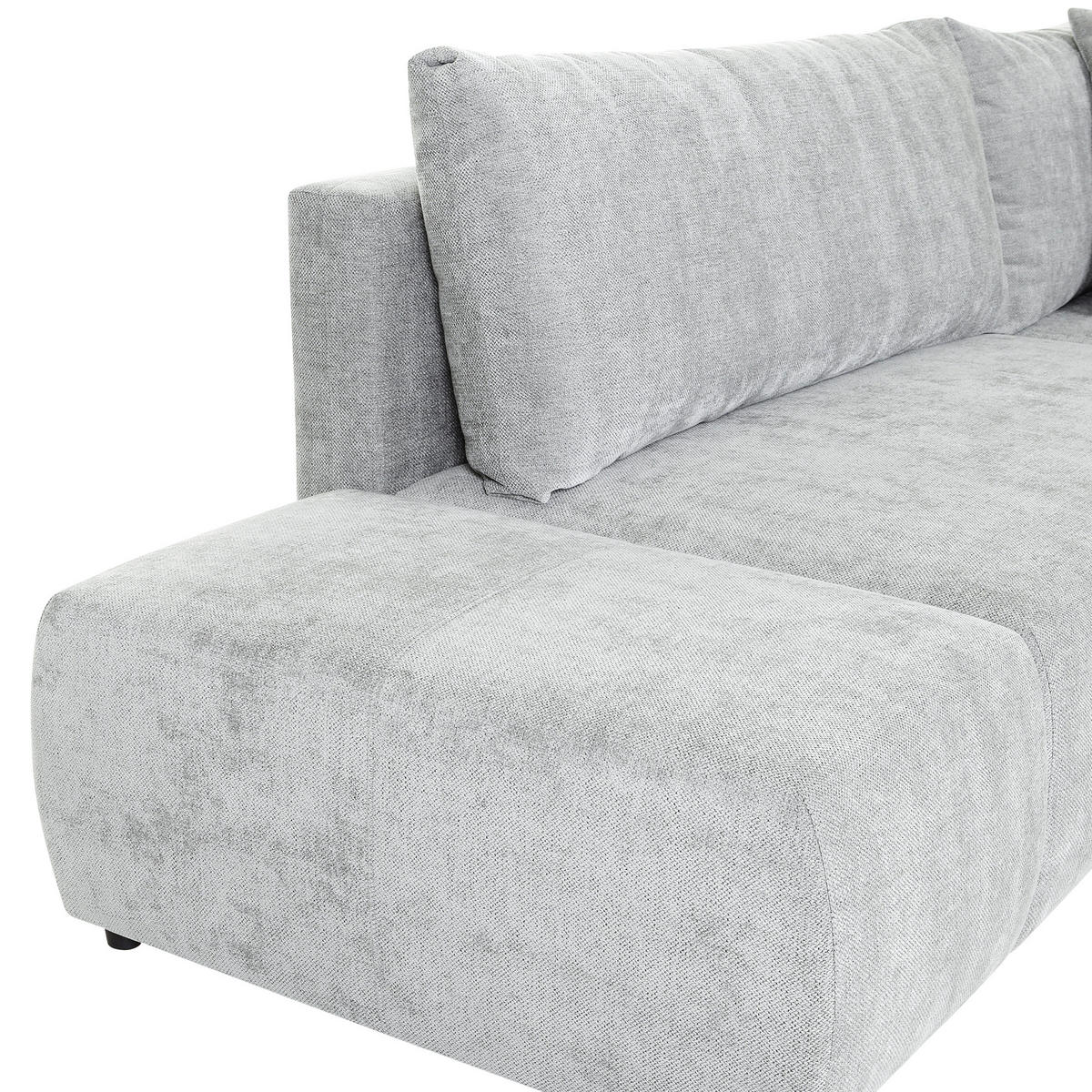 KUTNA GARNITURA tekstil  svijetlo siva   - svijetlo siva/crna, Konvencionalno, tekstil/plastika (295/200cm) - Carryhome