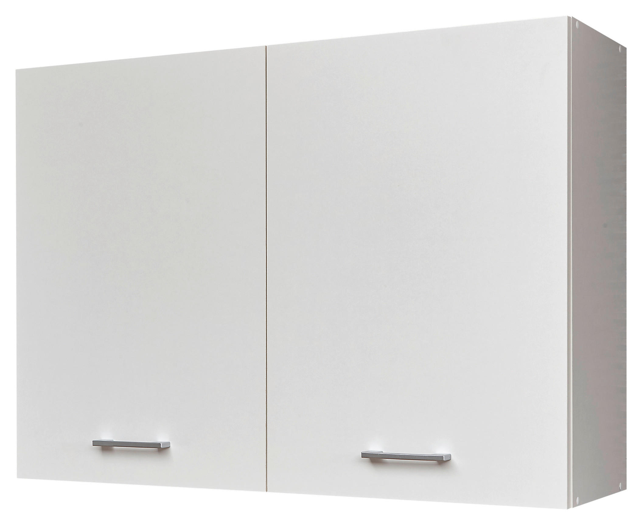 Küchenoberschrank Wow 100 Cm Weiß 2 Drehtüren Bügelgriffe