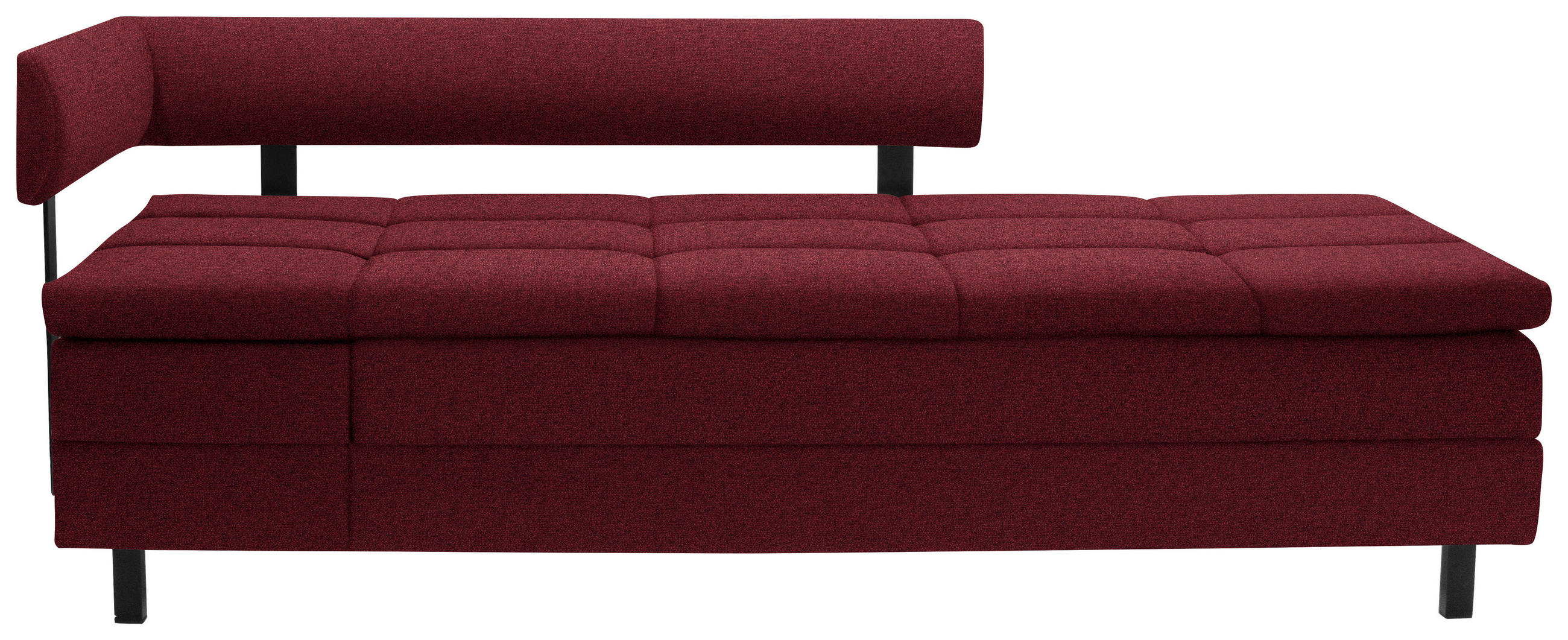 LIEGE  in Flachgewebe Rot  - Rot/Schwarz, MODERN, Textil/Metall (208/77/98cm) - Joka