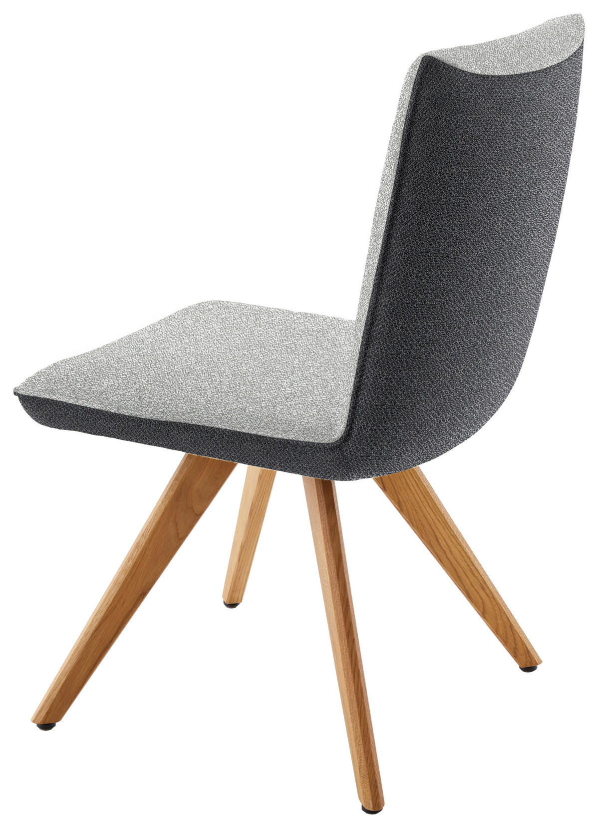 STUHL in Holz, Textil Hellgrau, Dunkelgrau  - Dunkelgrau/Eichefarben, Design, Holz/Textil (48/91/63cm) - Koinor