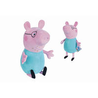 PLÜSCHTIER Peppa Pig Papa Wutz  - Blau/Pink, Basics, Kunststoff/Textil (23/23/37cm) - Simba