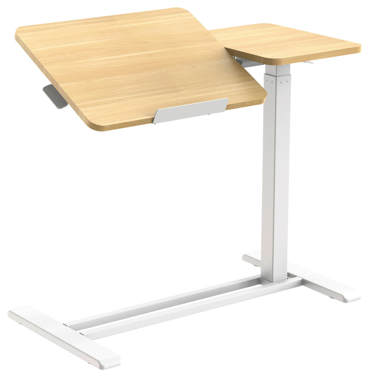 LAPTOPTISCH  Weiß, Eichefarben Gasdruckfeder höhenverstellbar  - Eichefarben/Weiß, MODERN, Holzwerkstoff/Kunststoff (78/65,5/105/38cm) - MID.YOU