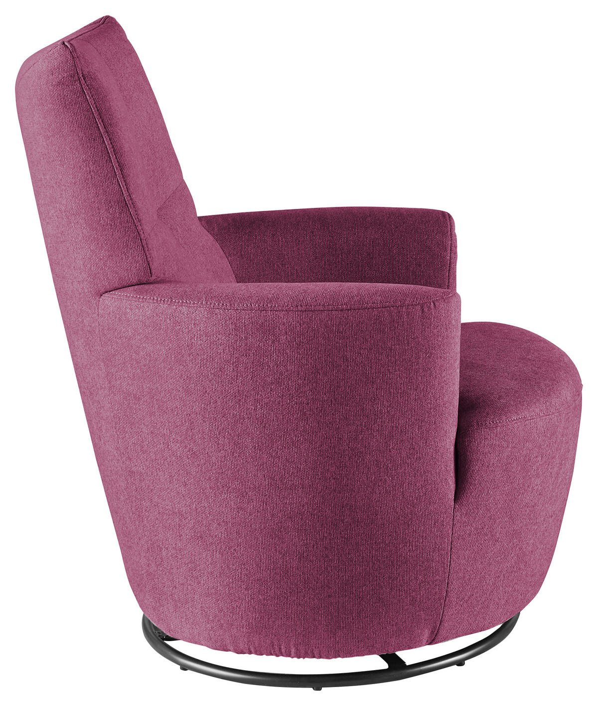 SESSEL Webstoff Violett    - Violett/Schwarz, Design, Textil/Metall (80/96/88cm) - SetOne by Musterring