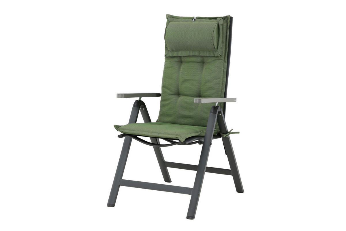 RELAXSESSELAUFLAGE in Grün  - Grün, MODERN, Textil (116/5,5/46cm) - Gardenson