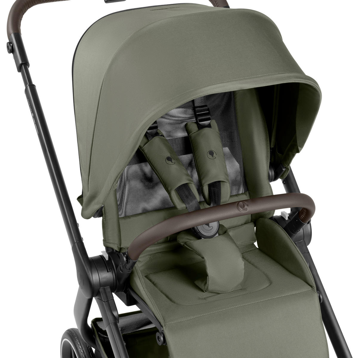 KINDERWAGENSET  City Life All in One Set  Avocado  - Schwarz/Olivgrün, Basics, Textil/Metall (82/52/107,5cm) - ABC Design