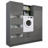 HAUSWIRTSCHAFTSRAUM  in Anthrazit  - Anthrazit, Basics, Holzwerkstoff (185cm) - Express