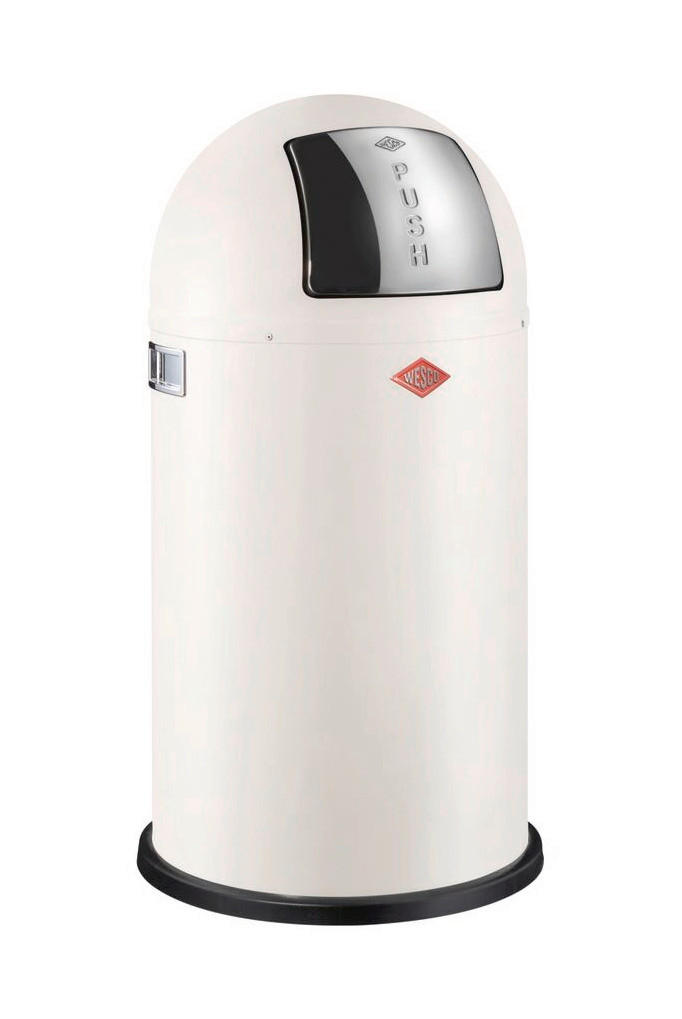 ABFALLSAMMLER PUSHBOY 50 L  - Sandfarben/Edelstahlfarben, KONVENTIONELL, Kunststoff/Metall (40/75,5cm) - Wesco