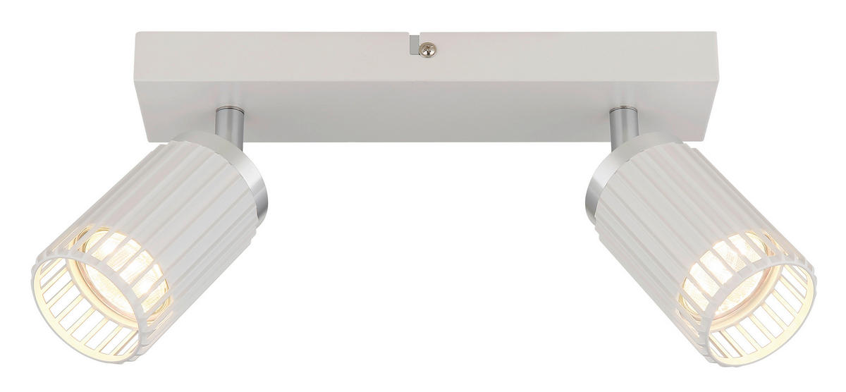 BODOVÉ SVÍTIDLO, 25 W/GU10, 26/12.5/15.5 cm - bílá/barvy chromu, Design, kov (26/12.5/15.5cm) - Globo