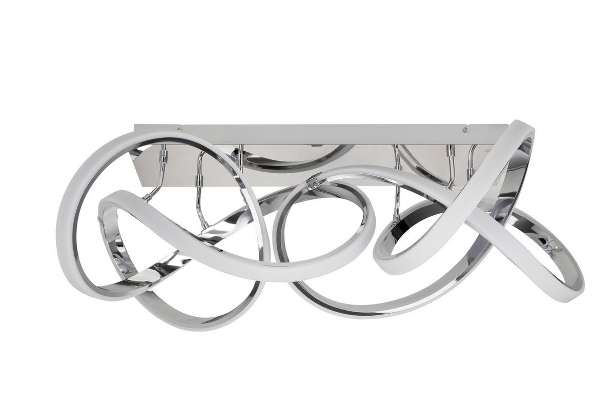 LED-DECKENLEUCHTE 89/53/32 cm   - Chromfarben, Design, Kunststoff/Metall (89/53/32cm) - Dieter Knoll