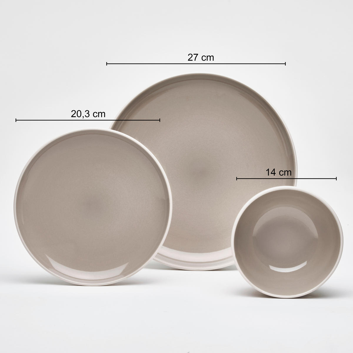 KOMBISERVICE Taupe London 16-teilig 4 Personen  - Taupe, Basics, Keramik - Van Well