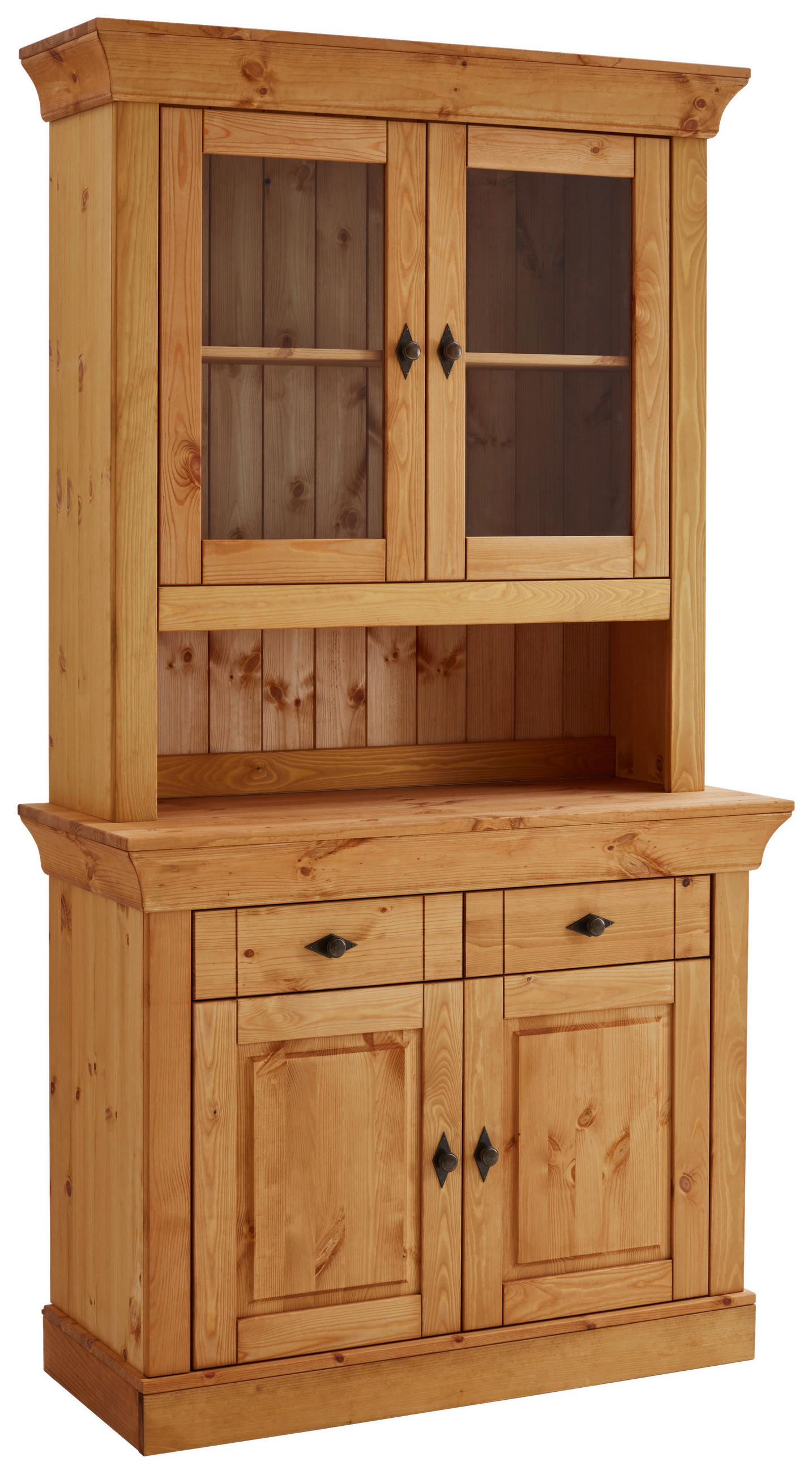 BUFFET 108/197/45 cm  in Laugenfarbig  - Laugenfarbig/Kupferfarben, ROMANTIK / LANDHAUS, Glas/Holz (108/197/45cm) - Boxxx