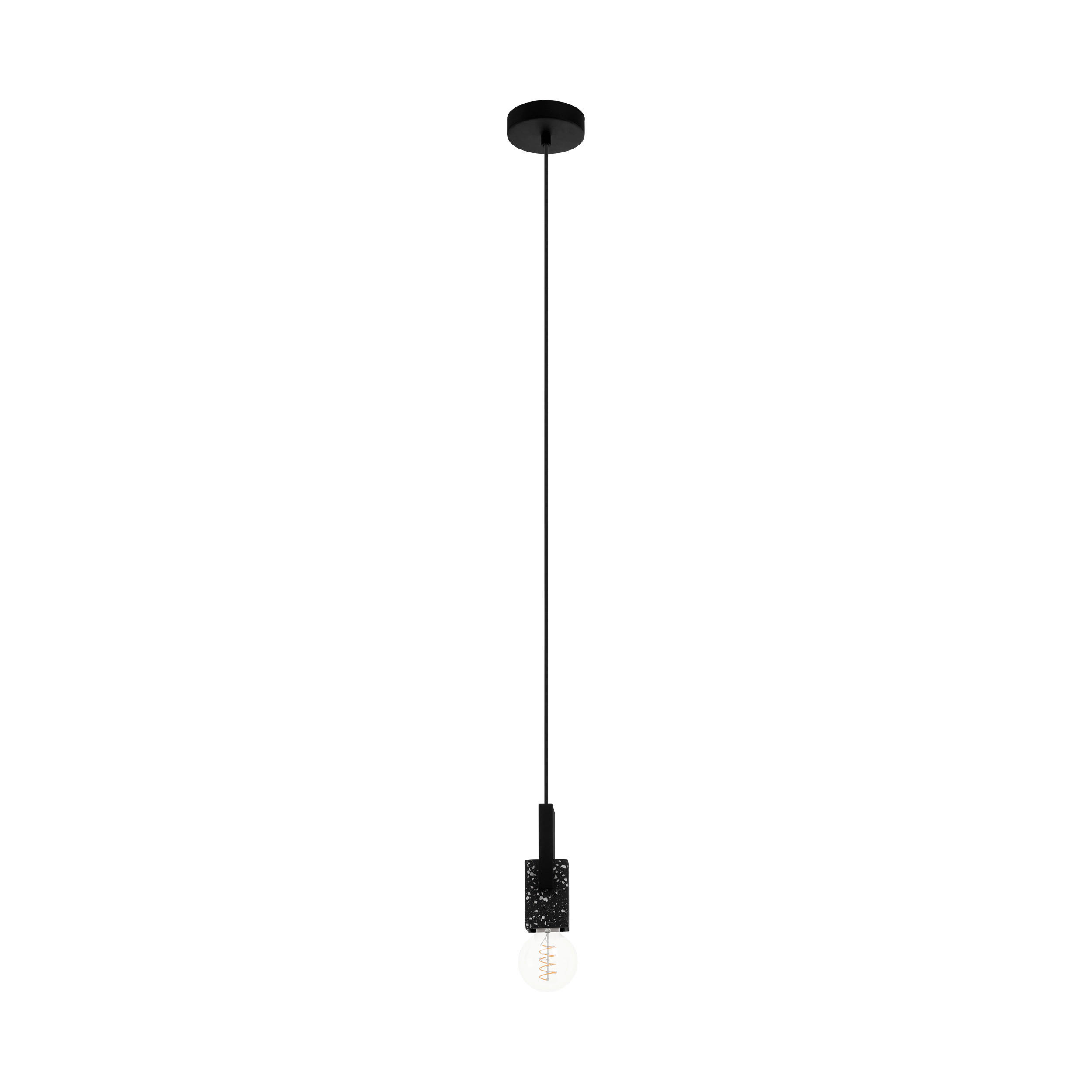 HÄNGELEUCHTE 10,5/110 cm    - Schwarz, Basics, Holz/Metall (10,5/110cm) - Eglo