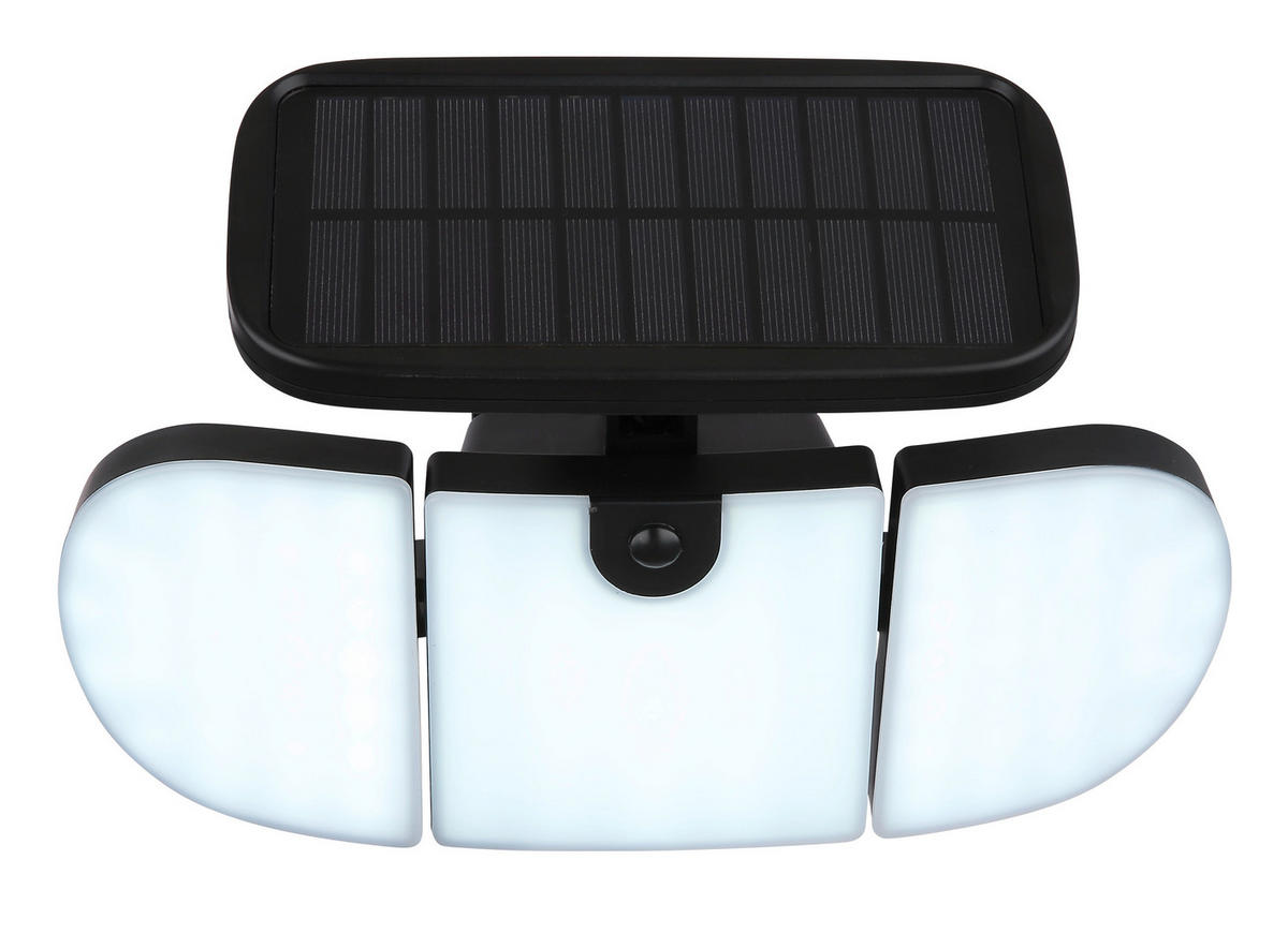 SOLARLEUCHTE - Opal/Schwarz, Basics, Kunststoff (27,9/14,8/15,3cm) - Globo
