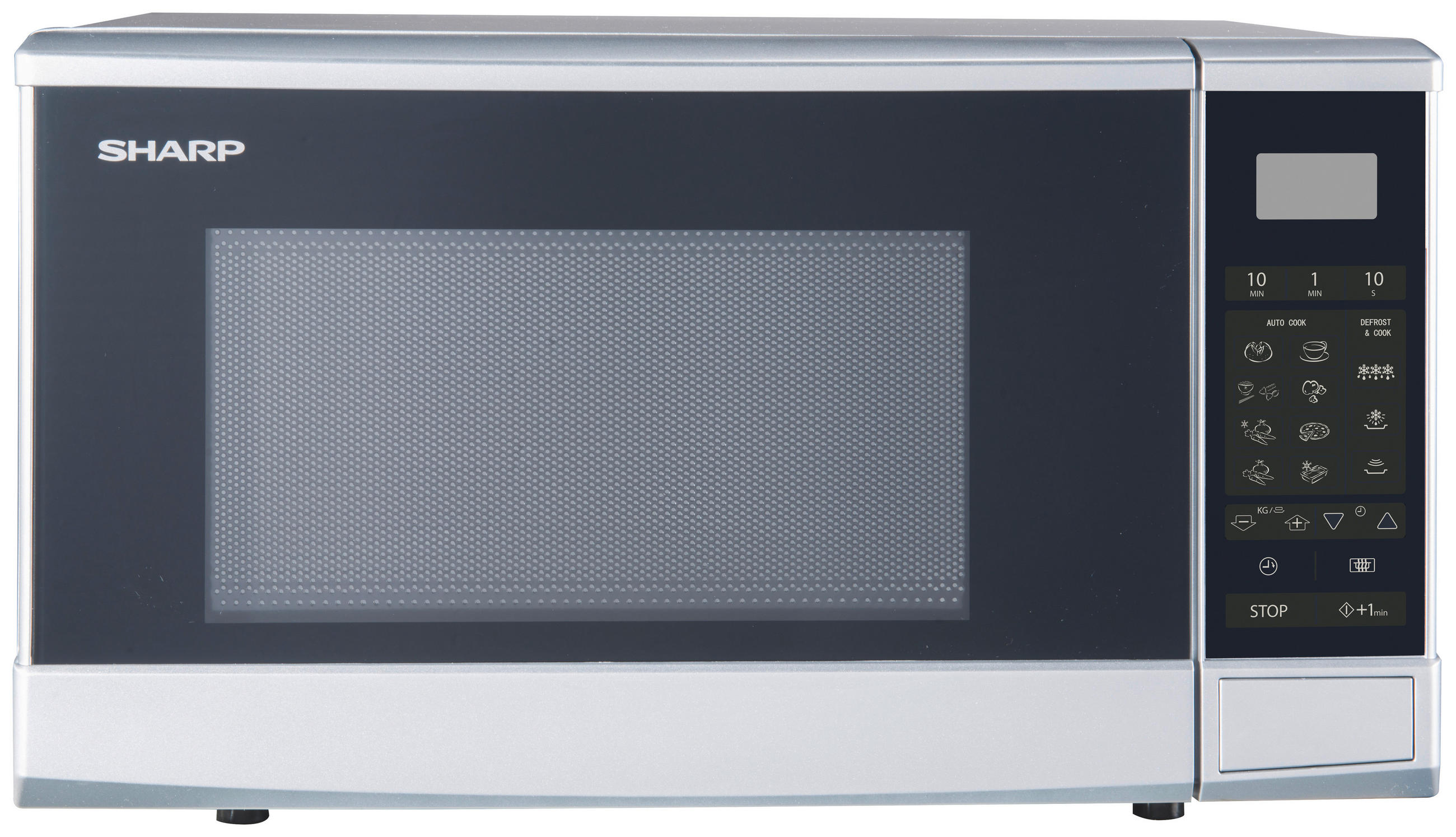 MIKROWELLE R270S  - Silberfarben, Basics, Glas/Metall (45,2/26,2/34,2cm) - Sharp