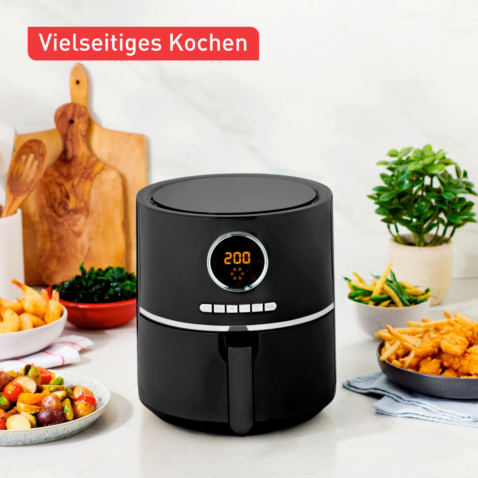 HEIßLUFTFRITTEUSE 4.2 L  - Schwarz, Basics, Kunststoff (33,2/35,0/33,2cm) - Tefal