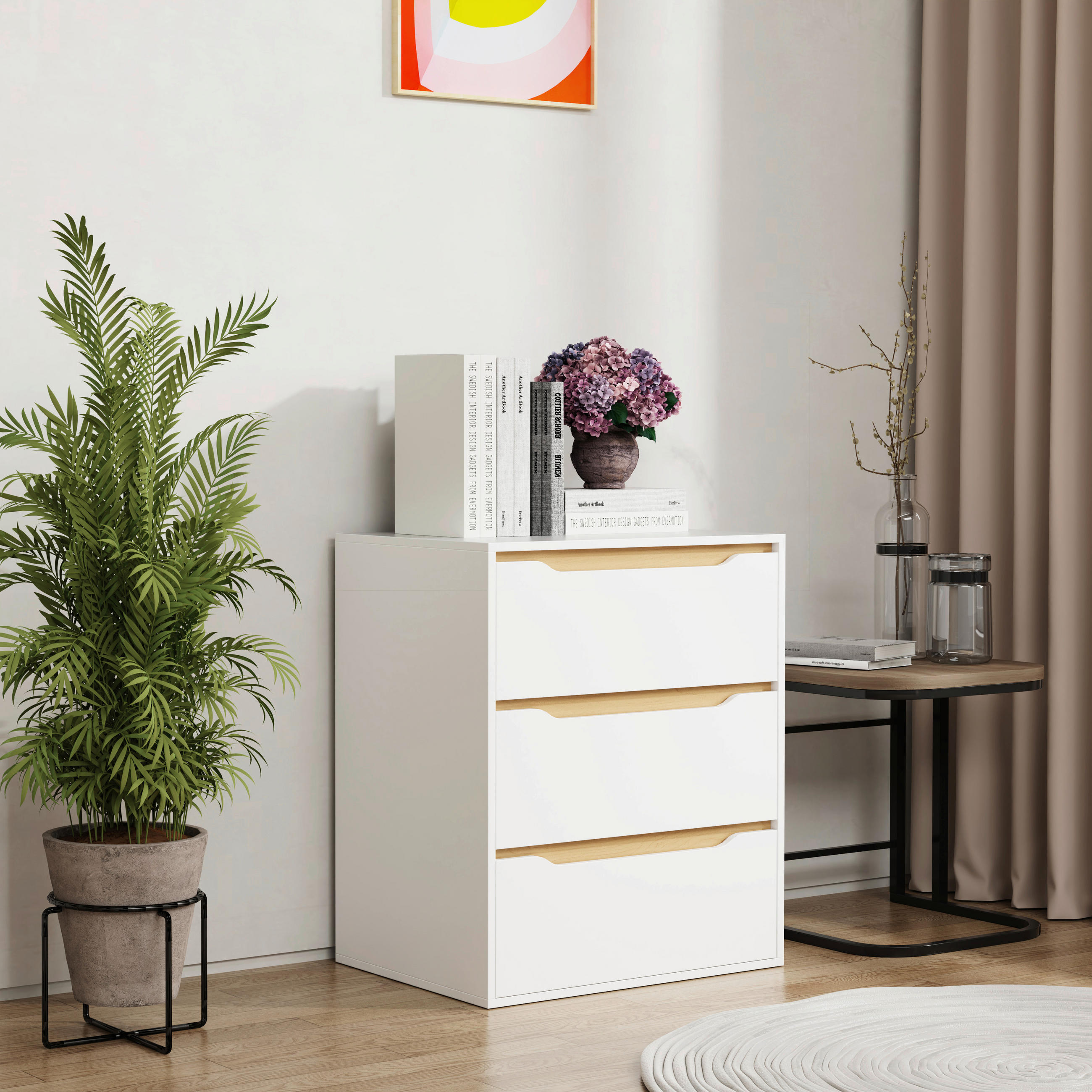 KOMMODE Malira  in 65/78/48 cm  - Honigeiche/Weiß, Design, Holzwerkstoff (65/78/48cm) - MID.YOU