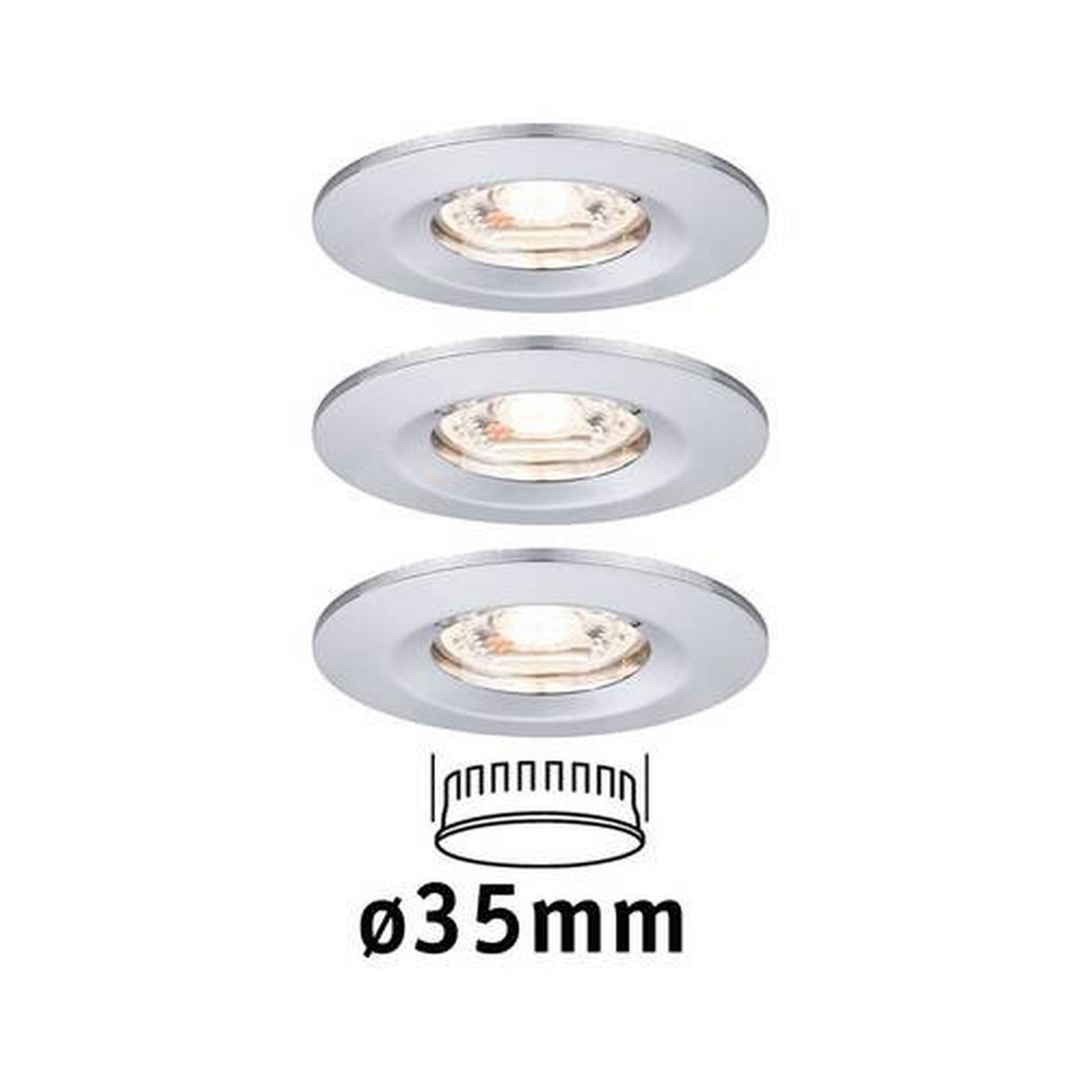 LED-DECKENLEUCHTE 6,5 cm  - Chromfarben/Alufarben, Basics, Metall (6,5cm) - Paulmann