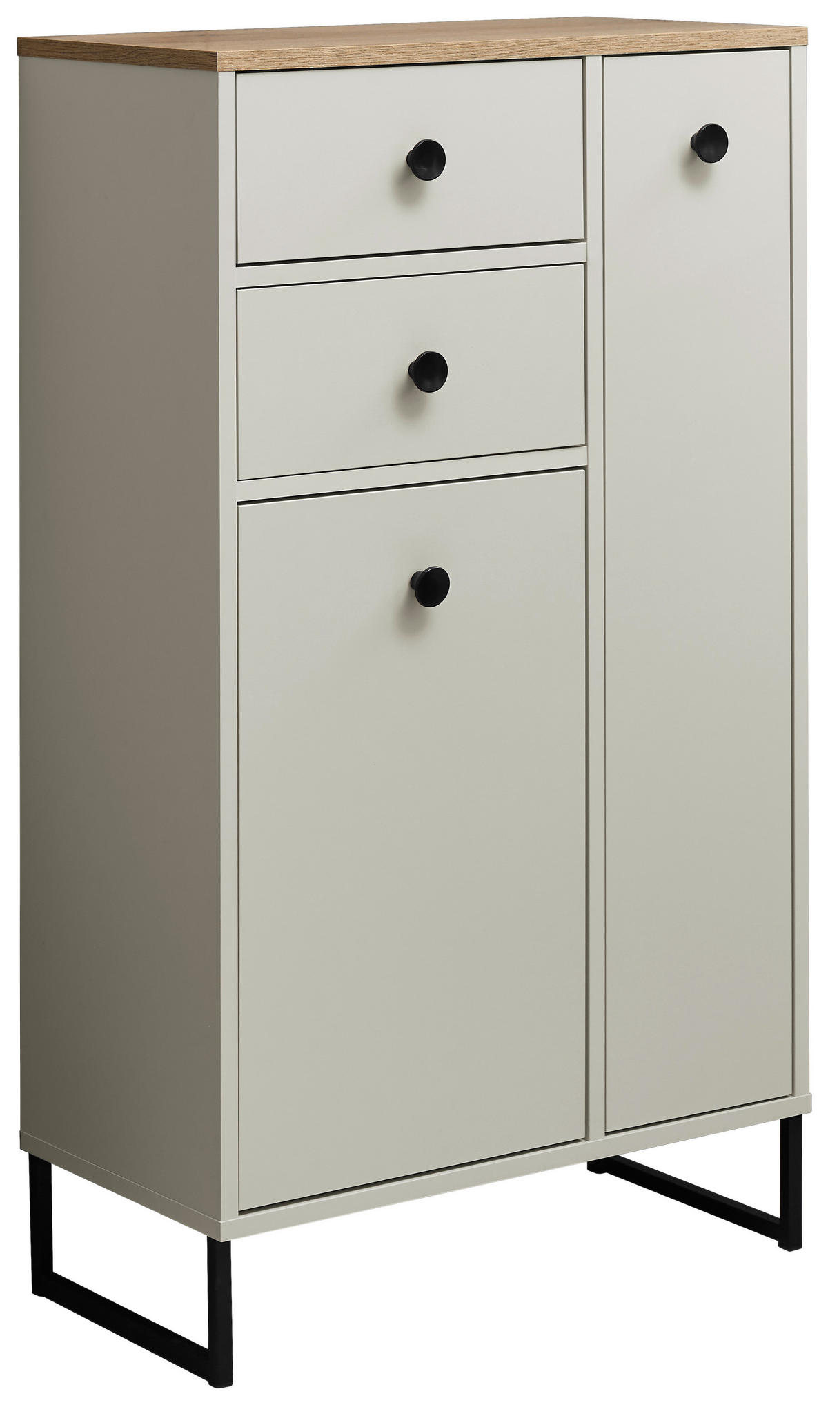 MIDISCHRANK 60/106/32 cm  - Kaschmir/Eichefarben, MODERN, Holzwerkstoff/Kunststoff (60/106/32cm) - MID.YOU