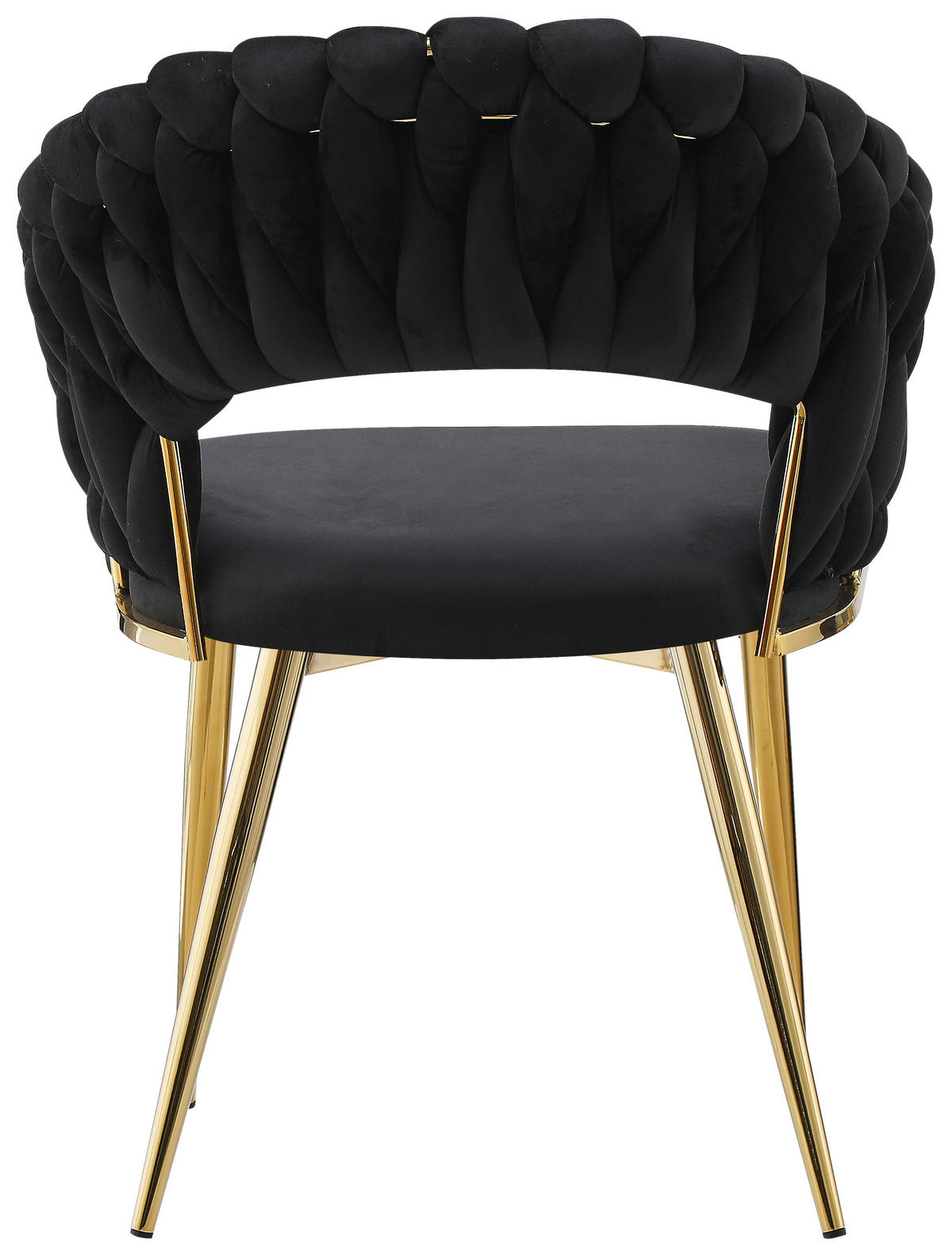 STOL MED ARMSTÖD SET 2 styck järn  - svart/guldfärgad, Design, metall/plast (61/82/60cm) - Kayoom