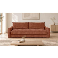 SCHLAFSOFA Chenille Rostfarben  - Rostfarben, Design, Textil (238/90/116cm) - Livetastic