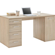 RAČUNALNIŠKA MIZA leseni material hrast - hrast, Basics, umetna masa/leseni material (139/74/60cm) - Xora