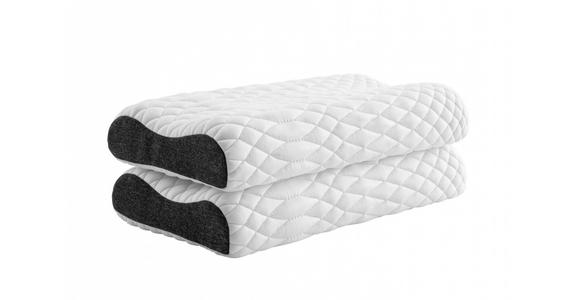 BOXSPRINGBETT 180/200 cm,  in Dunkelgrau, Matratze, Kissen, gepolstertes Kopfteil, Topper, H2 + H3 = mittel + fest  - Dunkelgrau/Schwarz, KONVENTIONELL, Holz/Textil (180/200cm) - Novel