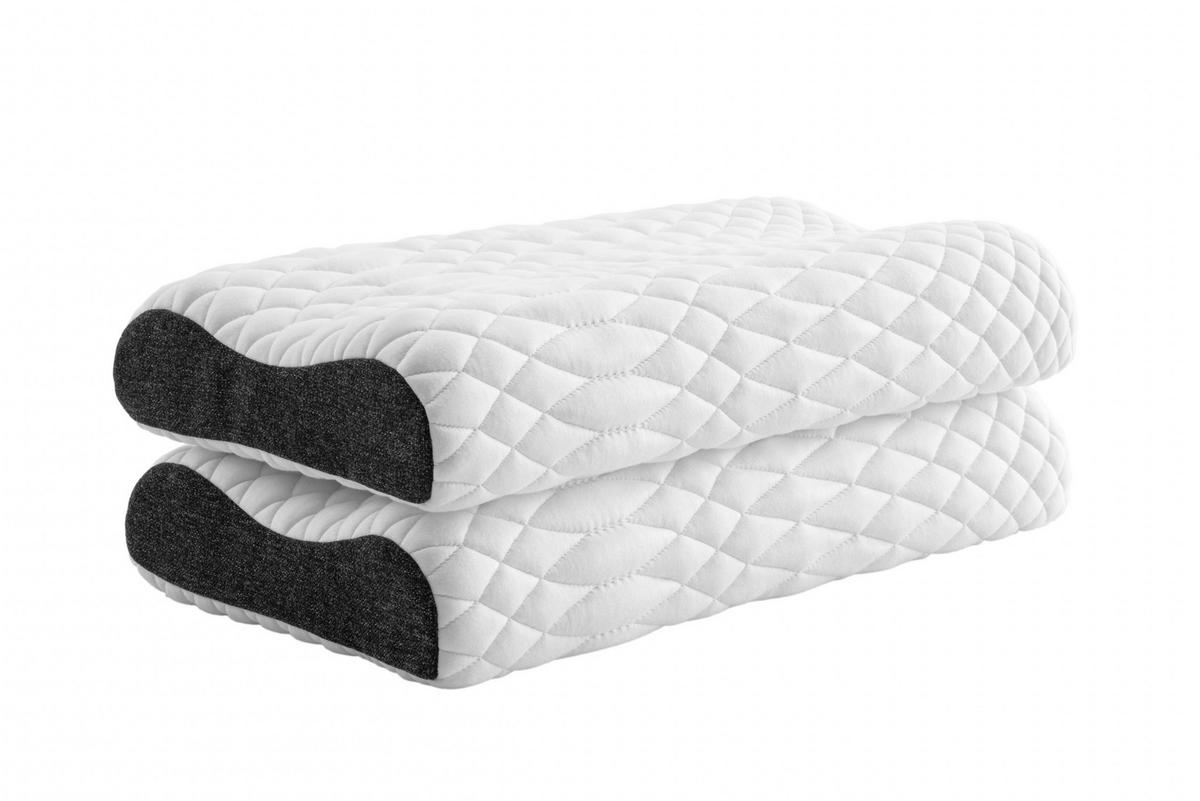 BOXSPRINGBETT 180/200 cm,  in Dunkelgrau, Matratze, Kissen, gepolstertes Kopfteil, Topper, H2 + H3 = mittel + fest  - Dunkelgrau/Schwarz, KONVENTIONELL, Holz/Textil (180/200cm) - Novel