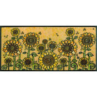 FUSSMATTE 35/75 cm Sunny Field  - Dunkelgelb, Trend, Kunststoff/Textil (35/75cm) - wash+dry