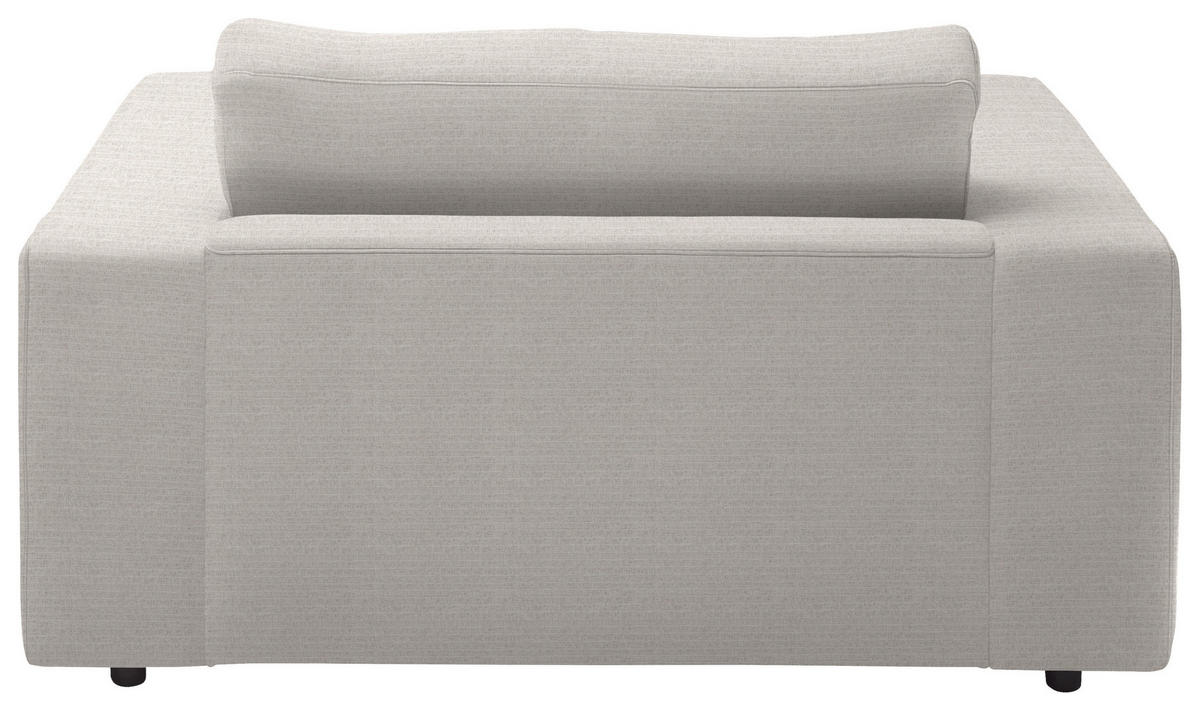 XXL-SESSEL in Chenille Hellgrau  - Hellgrau/Schwarz, Design, Kunststoff/Textil (150/86/170cm) - Lomoco