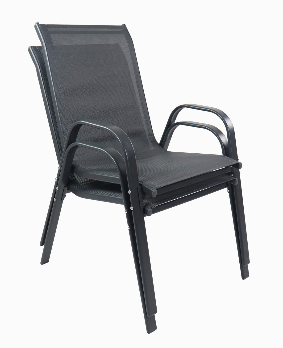 GARTENSTUHL-SET Anthrazit  - Anthrazit, MODERN, Kunststoff/Metall (56/89/73cm) - MID.YOU