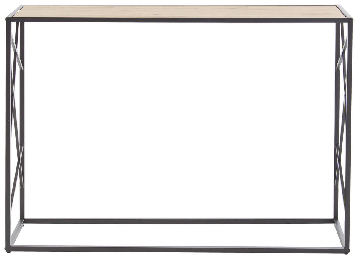 KONSOLBORD i metall, trämaterial 110/30/76 cm    - svart/ekfärgad, metall/trämaterial (110/30/76cm) - Landscape