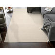 HANDWEBTEPPICH 60/90 cm Helsinki Naturfarben, Weiß  - Naturfarben/Weiß, Basics, Textil (60/90cm) - Linea Natura