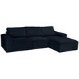 ECKSOFA Anthrazit Chenille - Anthrazit/Schwarz, KONVENTIONELL, Kunststoff/Textil (272/168cm) - Carryhome