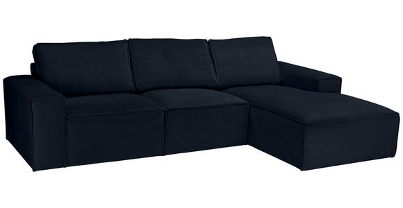 ECKSOFA Anthrazit Chenille - Anthrazit/Schwarz, KONVENTIONELL, Kunststoff/Textil (272/168cm) - Carryhome