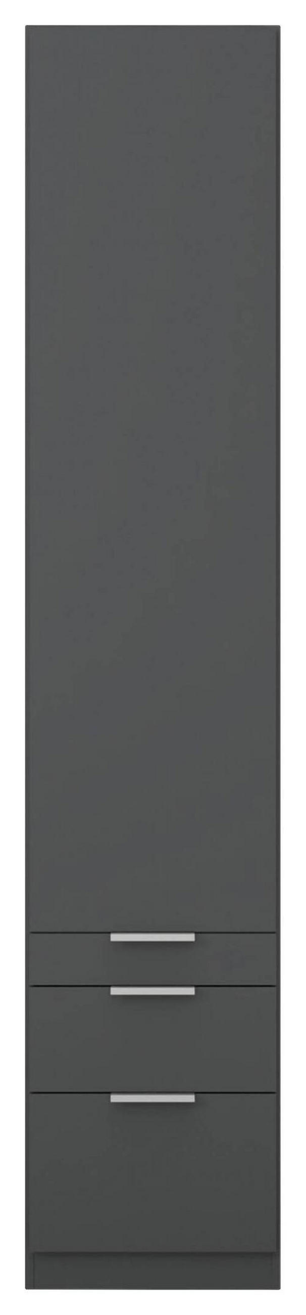 NYÍLÓAJTÓS SZEKRÉNY szürke  - alumínium színű/szürke, Modern, faalapú anyag (47/229/54cm) - Rauch Möbel