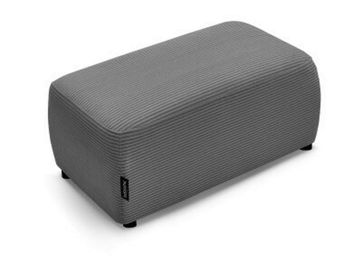 HOCKER ATILLA Cord Dunkelgrau  - Dunkelgrau/Schwarz, MODERN, Kunststoff/Textil (92/44/48cm)