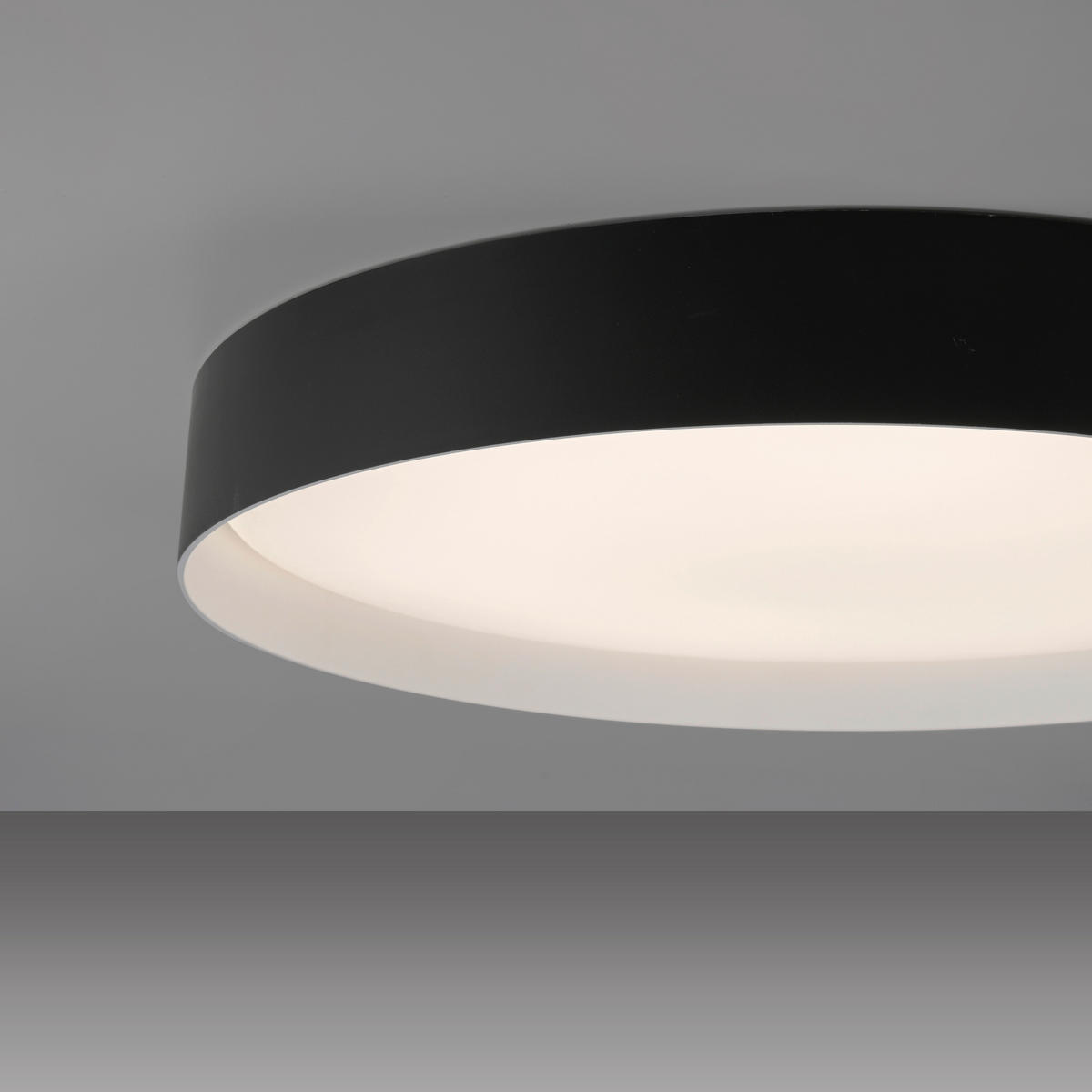 LED-DECKENLEUCHTE SW TAVOLI 49/49/7,3 cm   - Schwarz, KONVENTIONELL, Kunststoff/Metall (49/49/7,3cm) - Schöner Wohnen