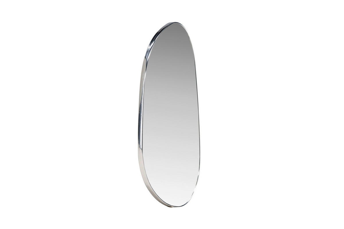 SPIEGEL 40/65/3 cm    in oval  - Silberfarben, MODERN, Glas/Metall (40/65/3cm) - Livetastic